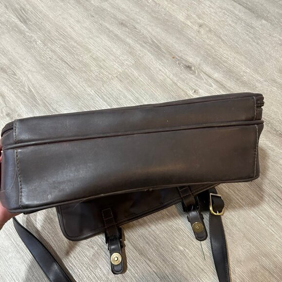 Rosetti Brown Faux Leather Vinyl Satchel Bag Purse Adjustable Strap - Picture 7 of 9